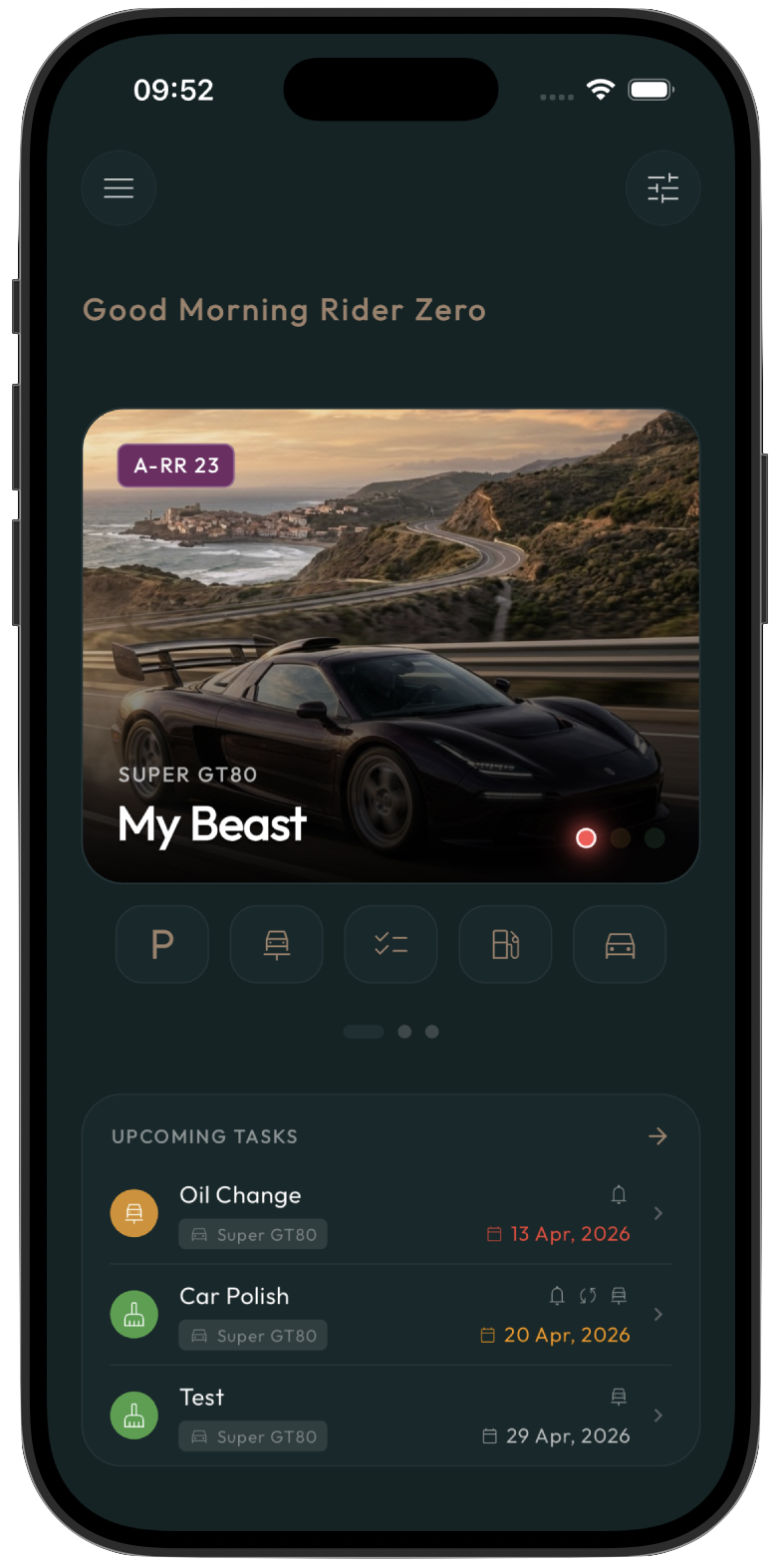 RIDES ROOM Dashboard